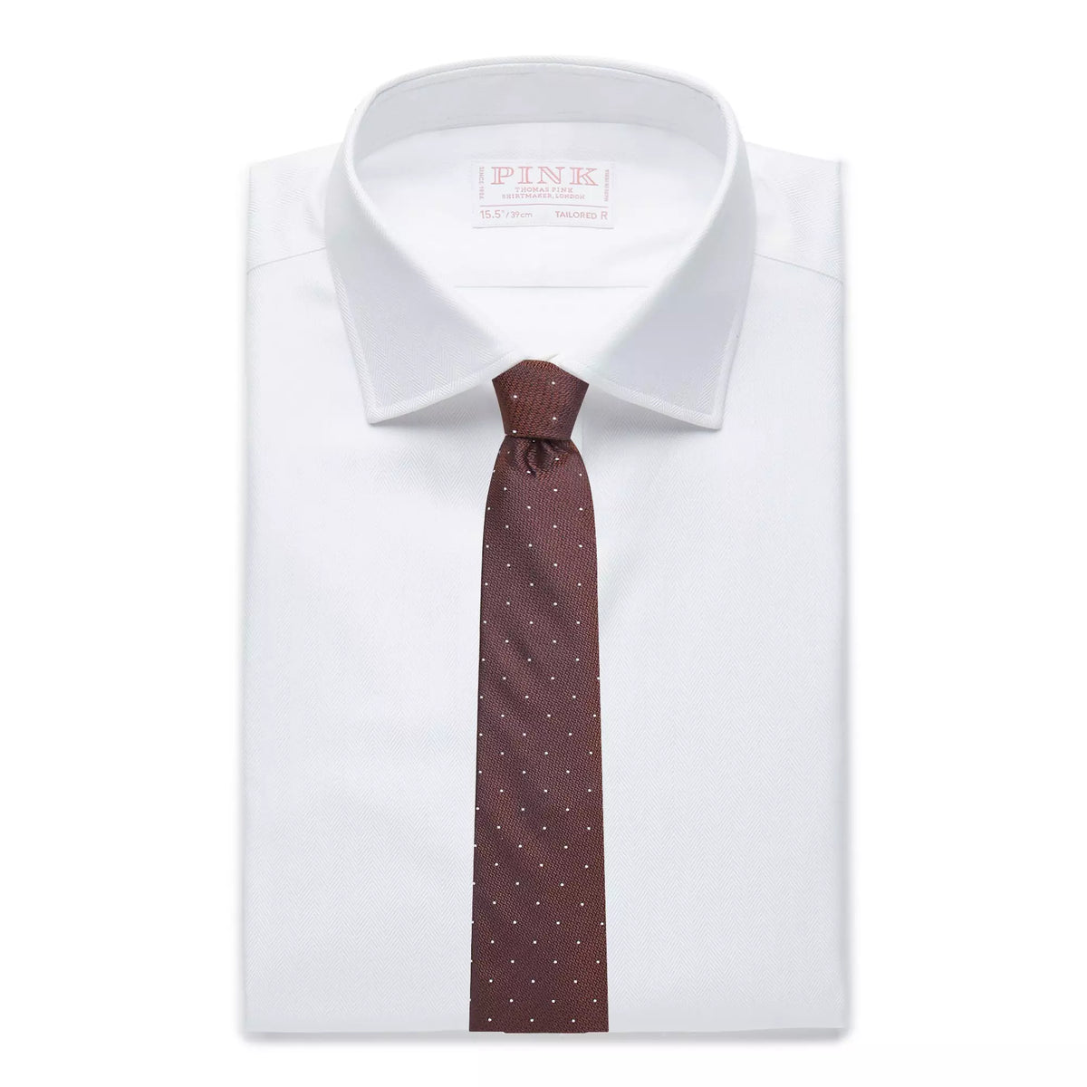 Brown Micro Dot Silk Tie