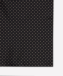 Black & Neutral Polka Dot Silk Pocket Square