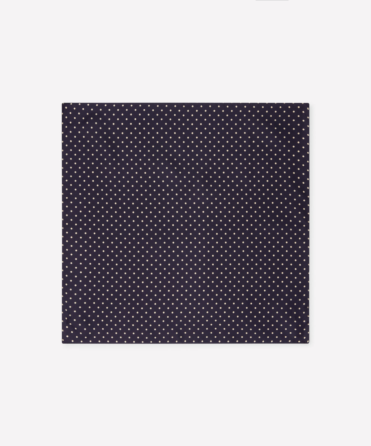 Navy & Neutral Polka Dot Silk Pocket Square