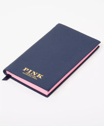 Navy Blue Pocket Size Leather Bound Notebook