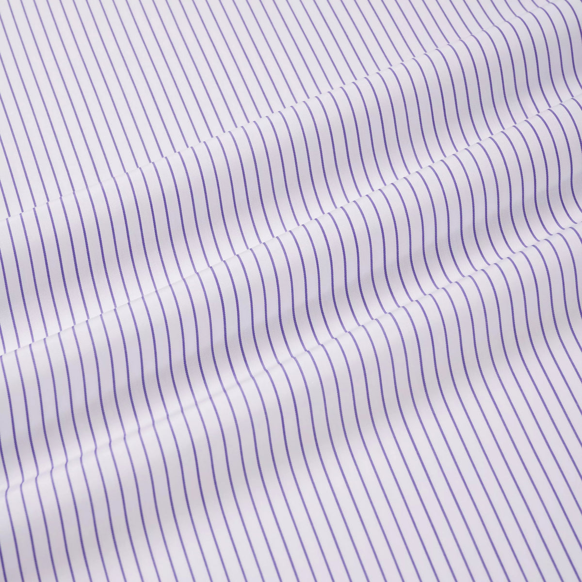 White & Purple Tailored Fit Striped Poplin Formal Shirt