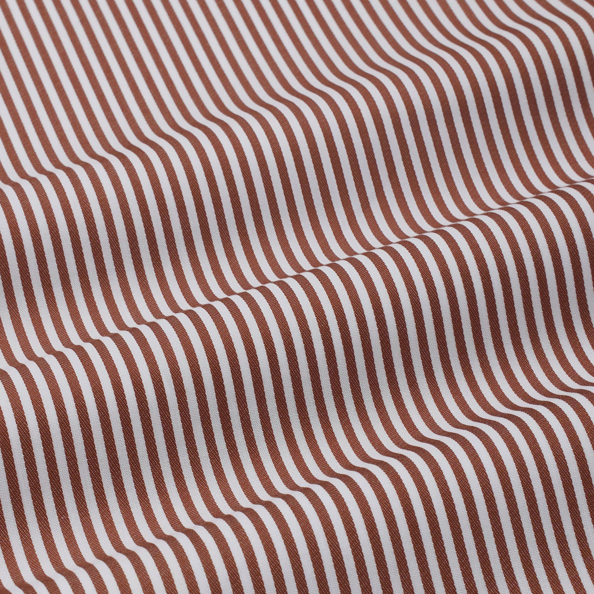 Brown & White Tailored Fit Capri Stripe Shirt Formal Shirt