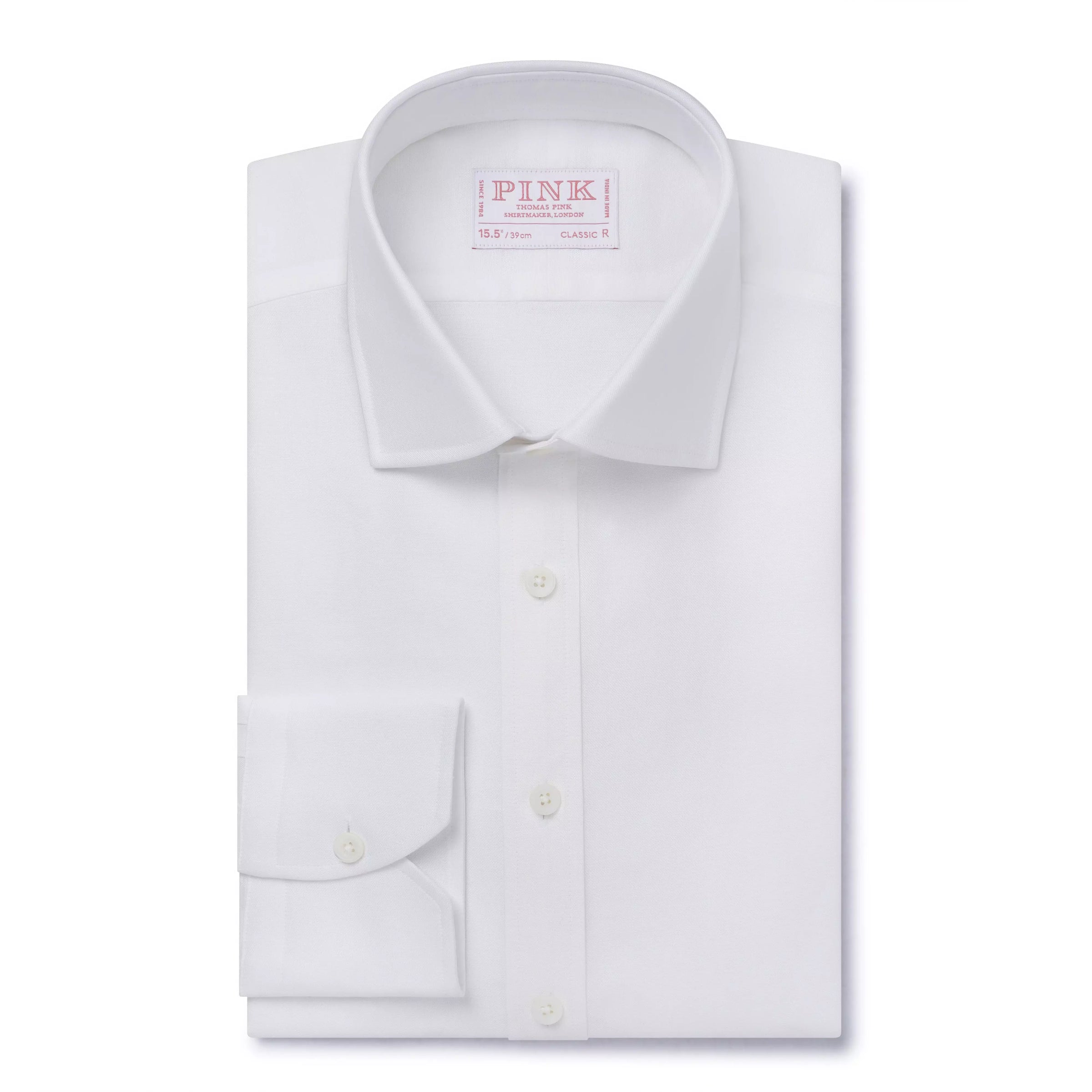 White Slim Fit Cotton Oxford Formal Shirt